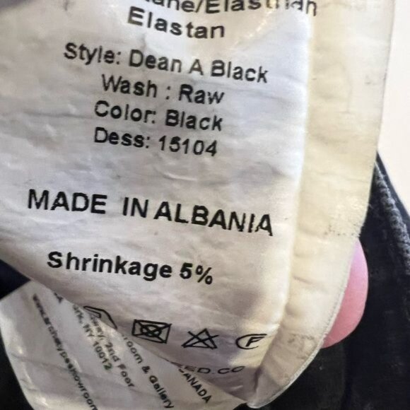 WON HUNDRED Dean A Men’s Jeans Size 33 Waist Black Slim Straight - Picture 7 of 11